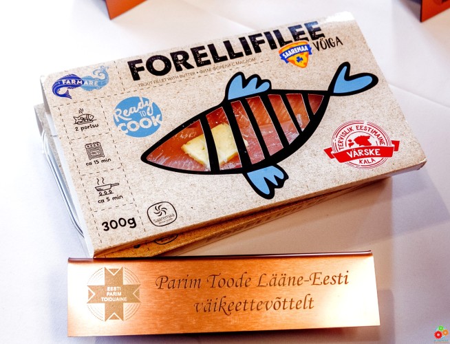 Лучший продукт от малого предприятия Западной Эстонии — филе форели Farmare с сааремааским соленым маслом, Рыбоводческое Объединение Ecofarm