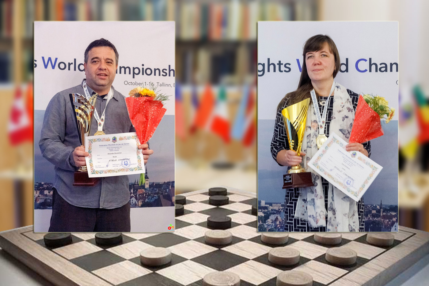 FMJD: определены чемпионы мира по шашкам