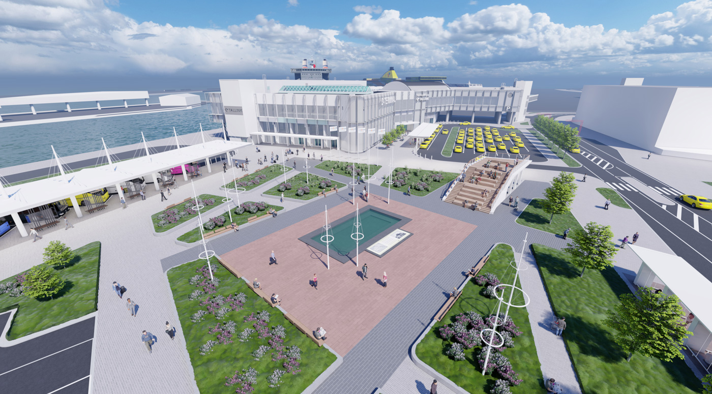 Nordecon начал строительство прифасадной зоны D-терминала Таллиннского порта