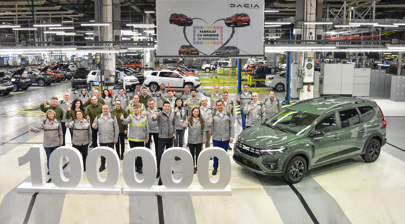 DACIA JOGGER: 100 000 авто на заводе Mioven