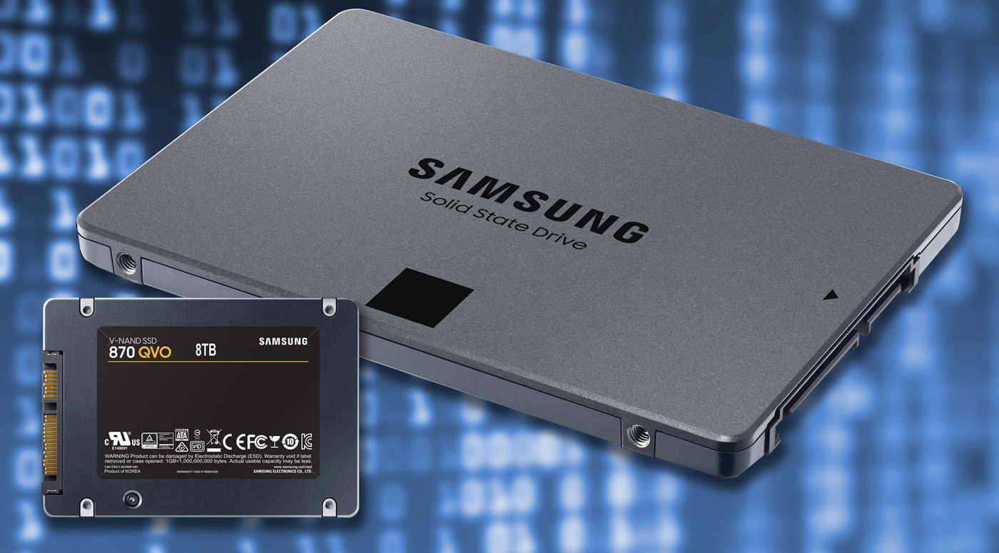 Компания Samsung вывела на рынок новый SSD-накопитель 870 QVO емкостью 8 ТБ