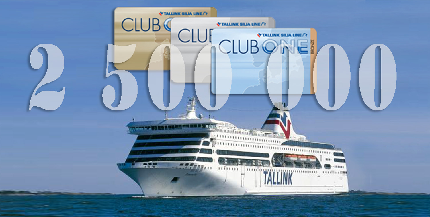Tallink Club One: 2,5 миллиона человек присоединились к программе лояльности
